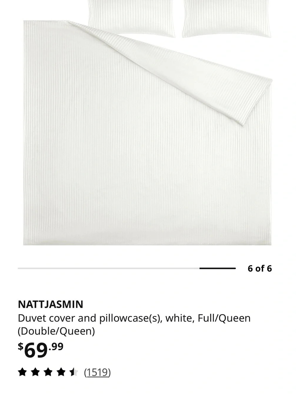 White Stripe Duvet Cover and Pillowcase Set
